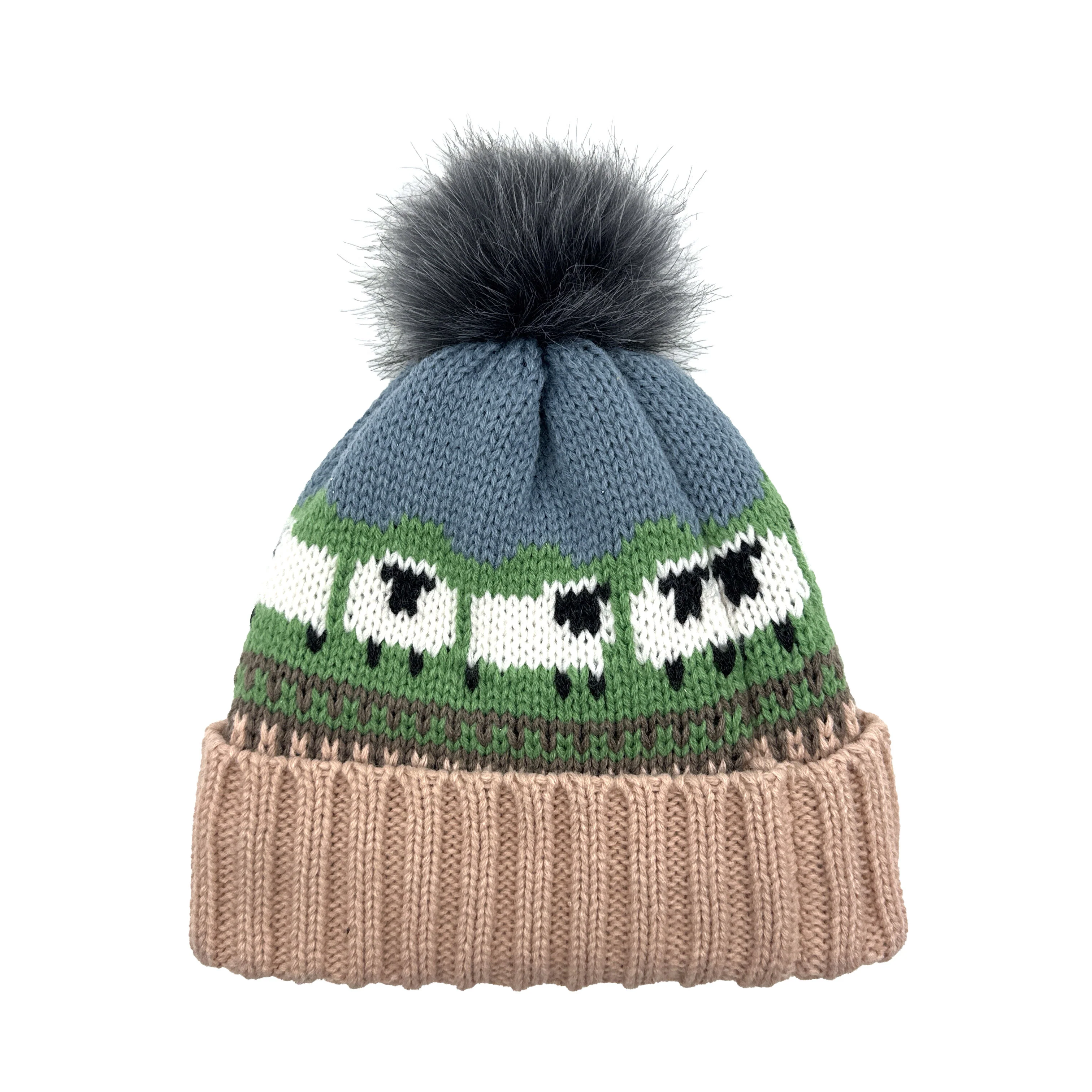 Sheep Pom Pom Hat Blush - Image 2