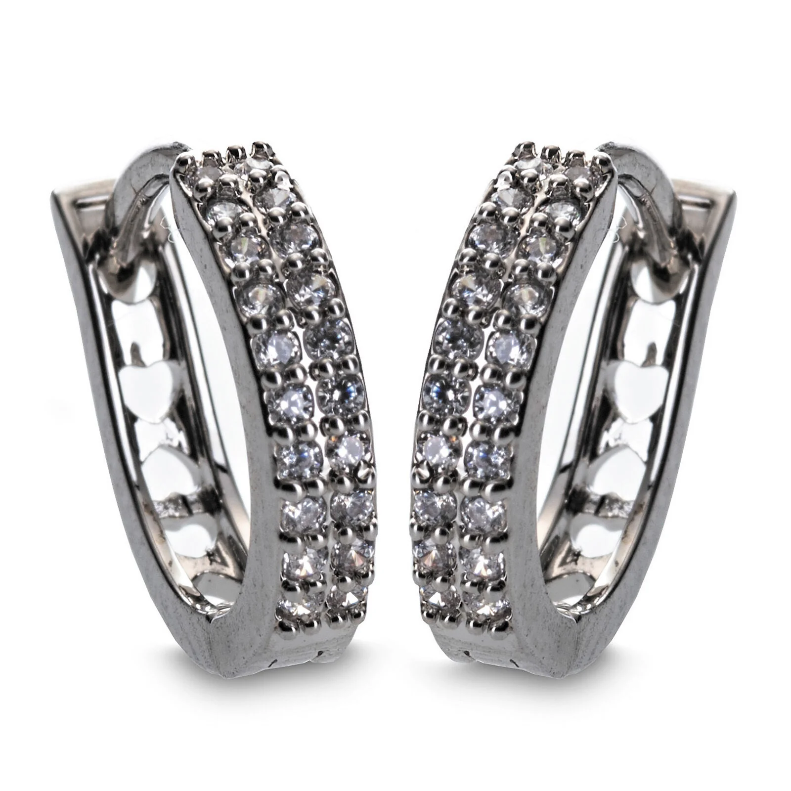 Silver Large Hoop Earrings - Image 2