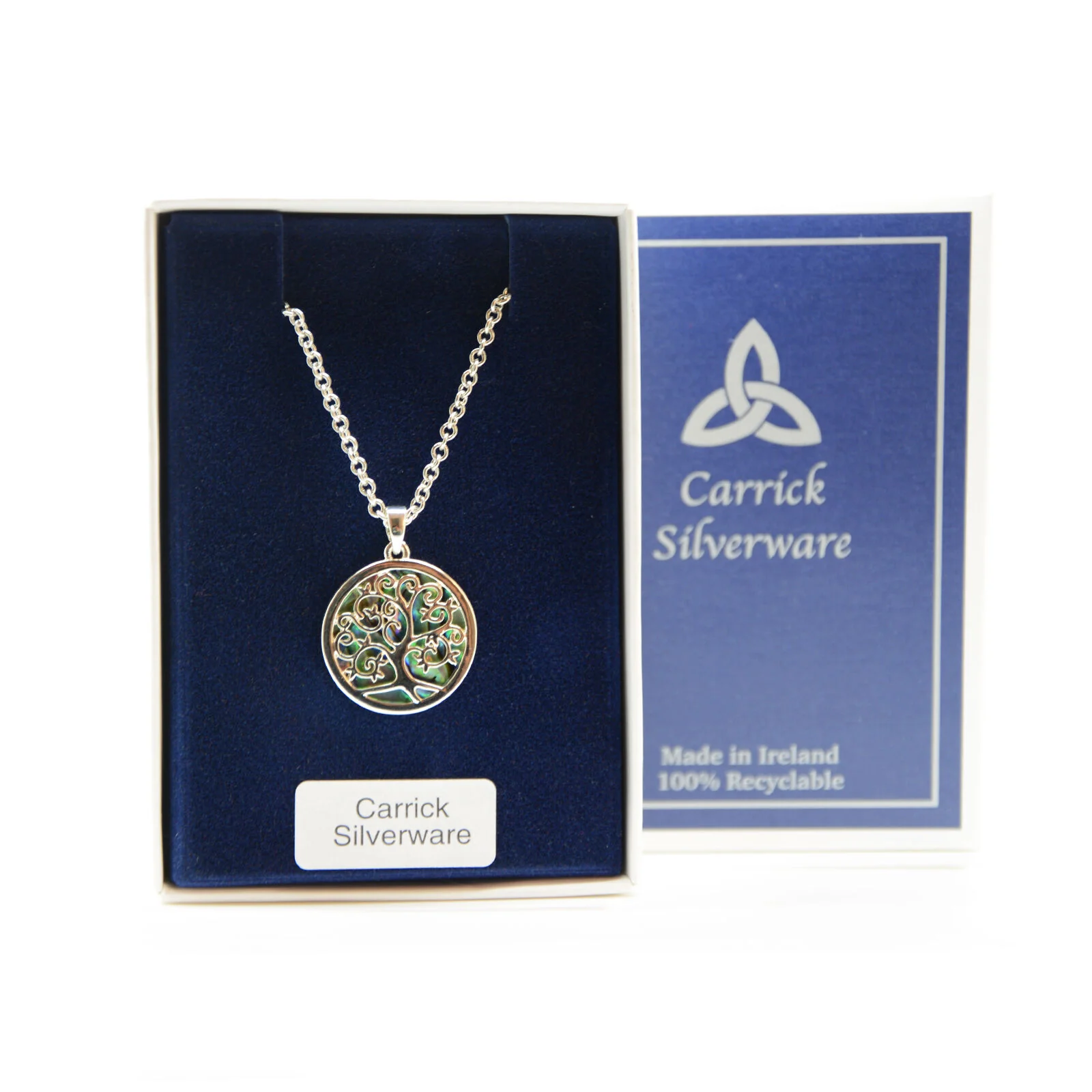 Silver Plated Carrick Silverware Trinity Knot Tree Of Life Necklace - Image 2