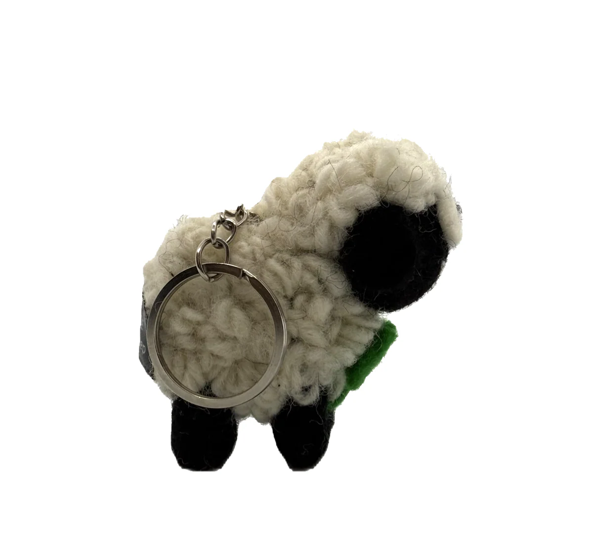 Small Black Faced Sheep With Hair Keyring - Image 2