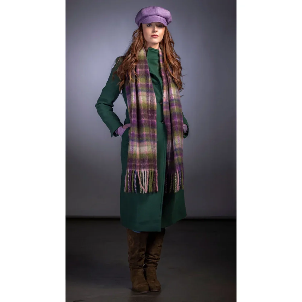 Soft Touch Herringbone Heather Blanket Scarf - Image 2