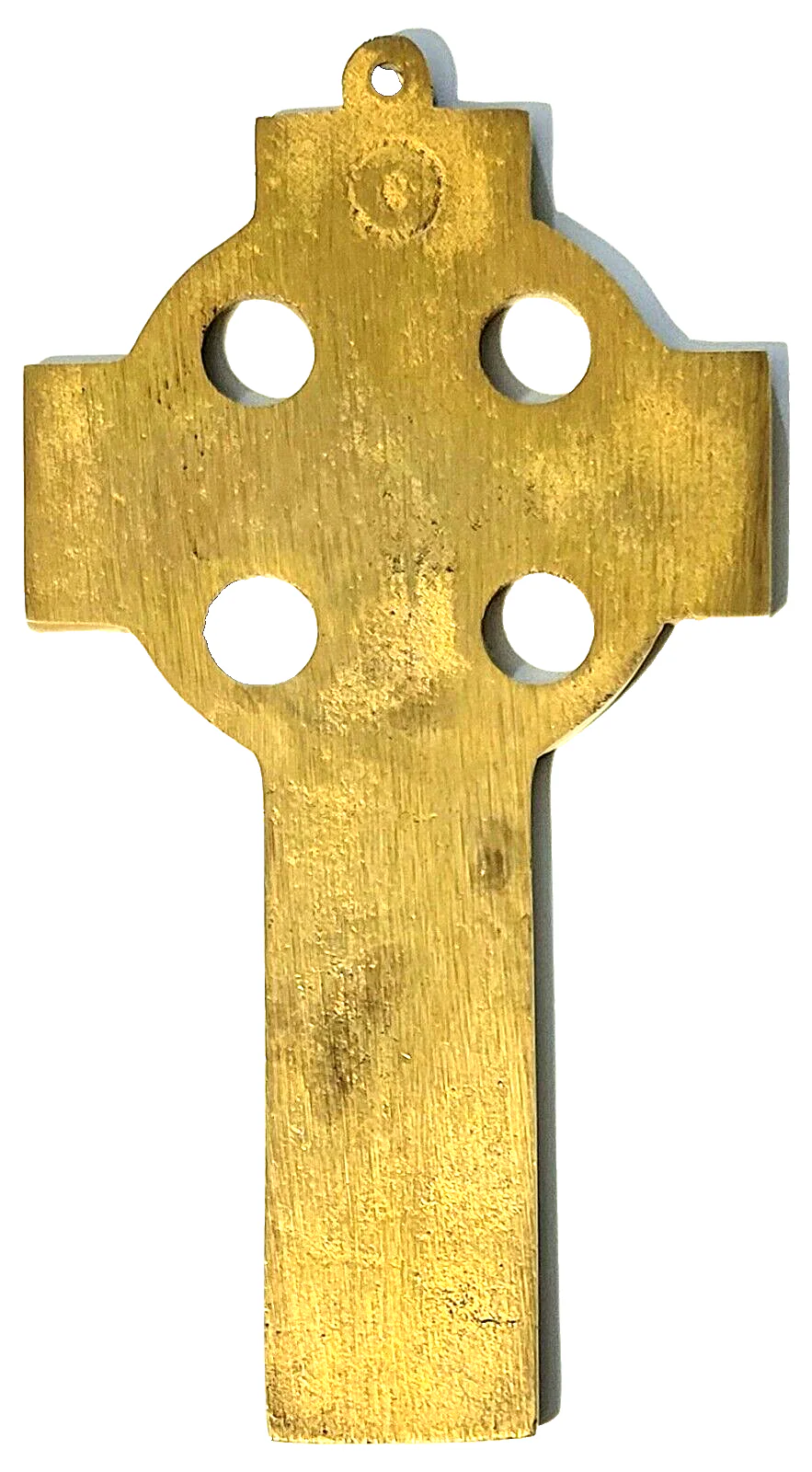 Solid Brass Trinity Knots Small Flat Celtic Cross - Image 3