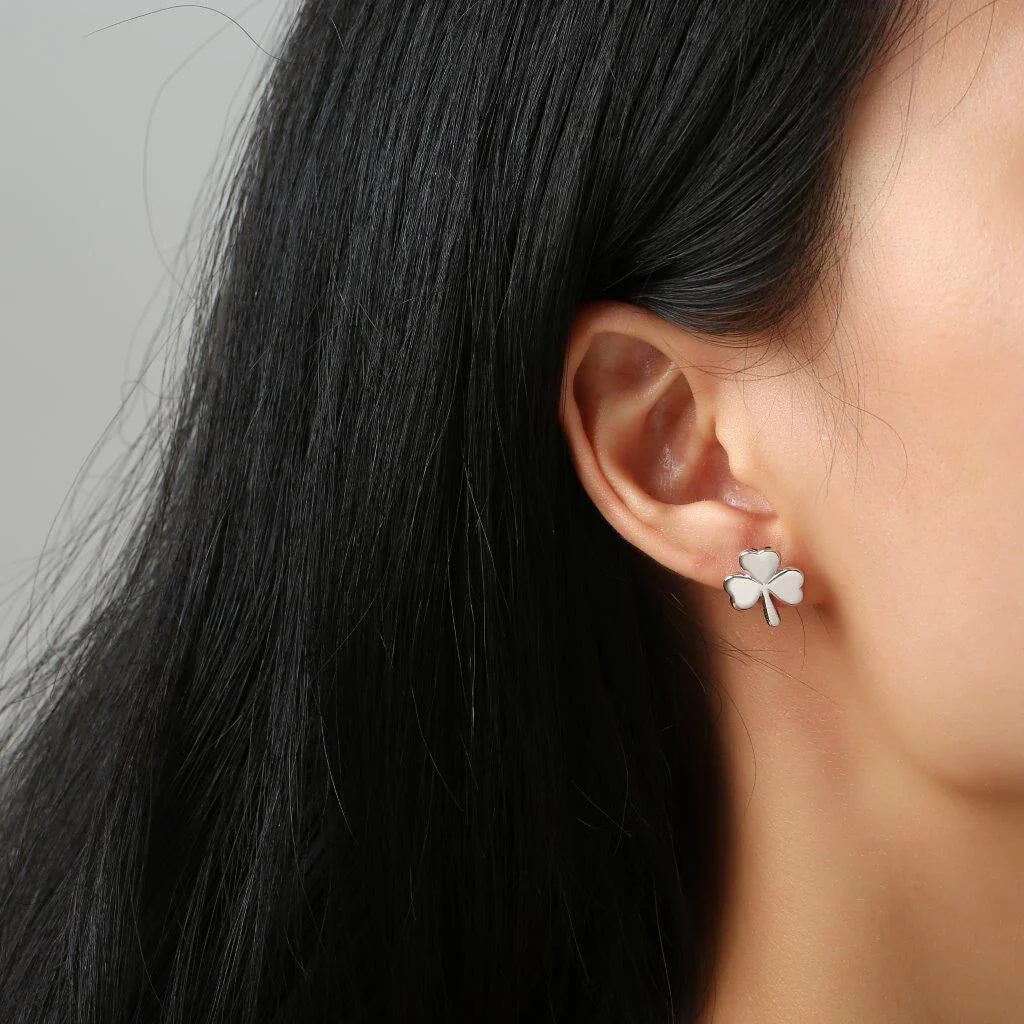 Sterling Silver Shamrock Earrings - Image 2