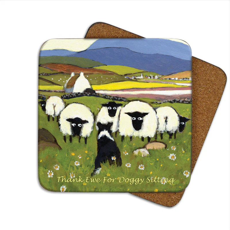 Thank Ewe For Doggy Sitting Coaster