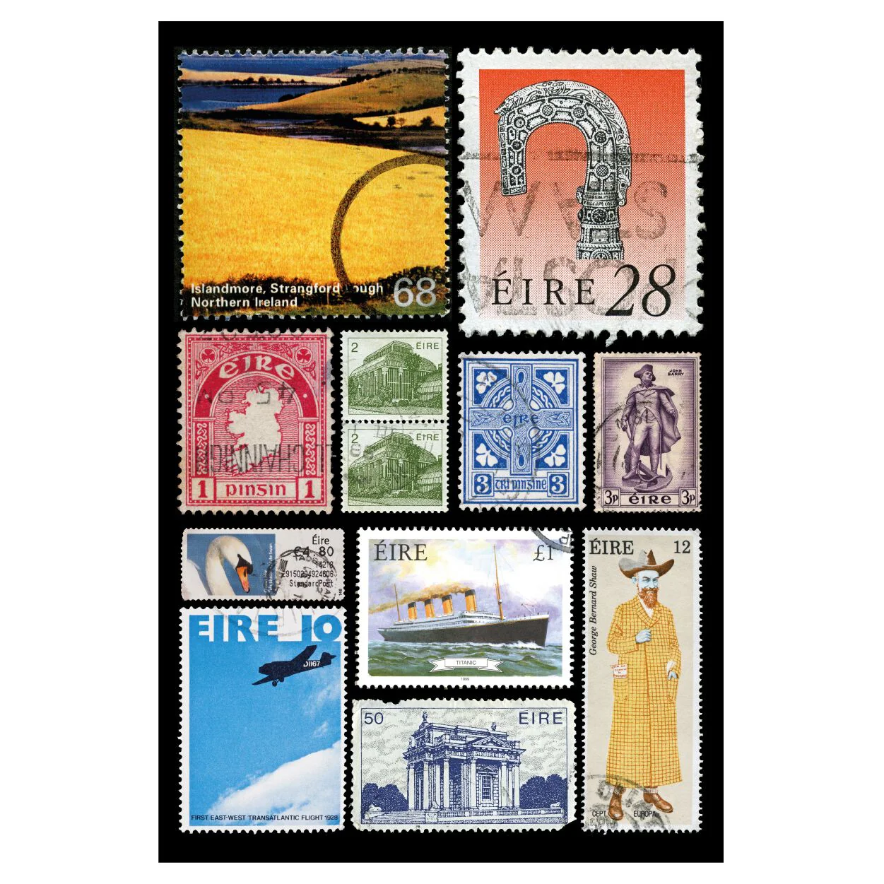The Irish Stamp Beautifully Illustrated Vintage 1000 Pieces Jigsaw Puzzle - Image 3