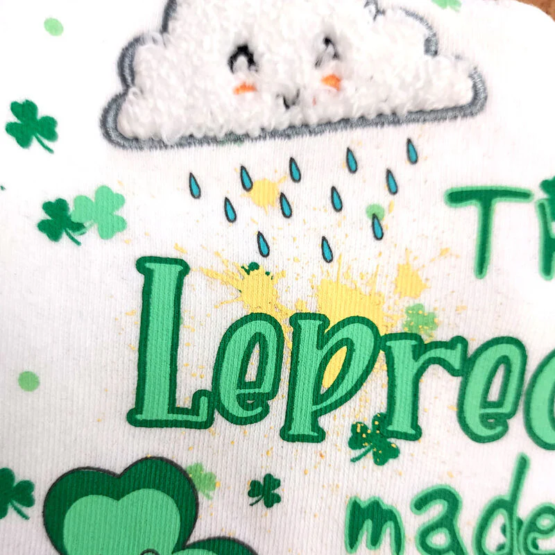 The Leprechauns Made Me Do It Baby Bandana Bib - Image 3
