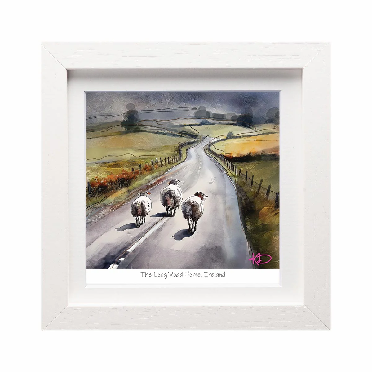 The Long Road Home Ireland 6x6 Framed Print