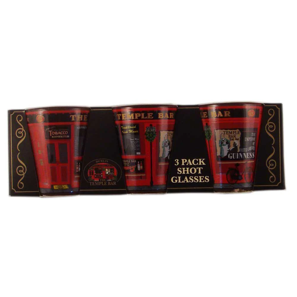 Three Pack Shot Glasses With Temple Bar Design - Image 2