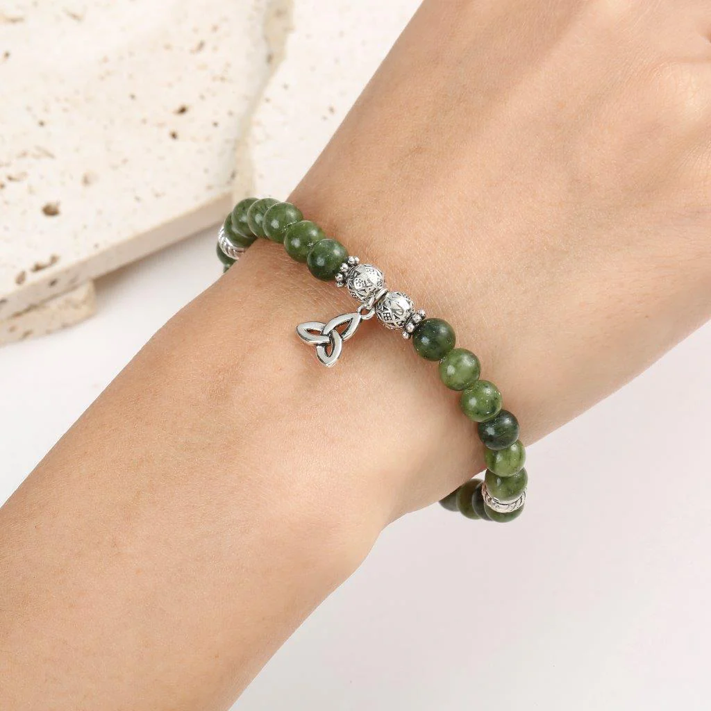 Trinity Green Marble Stretch Bracelet - Image 2