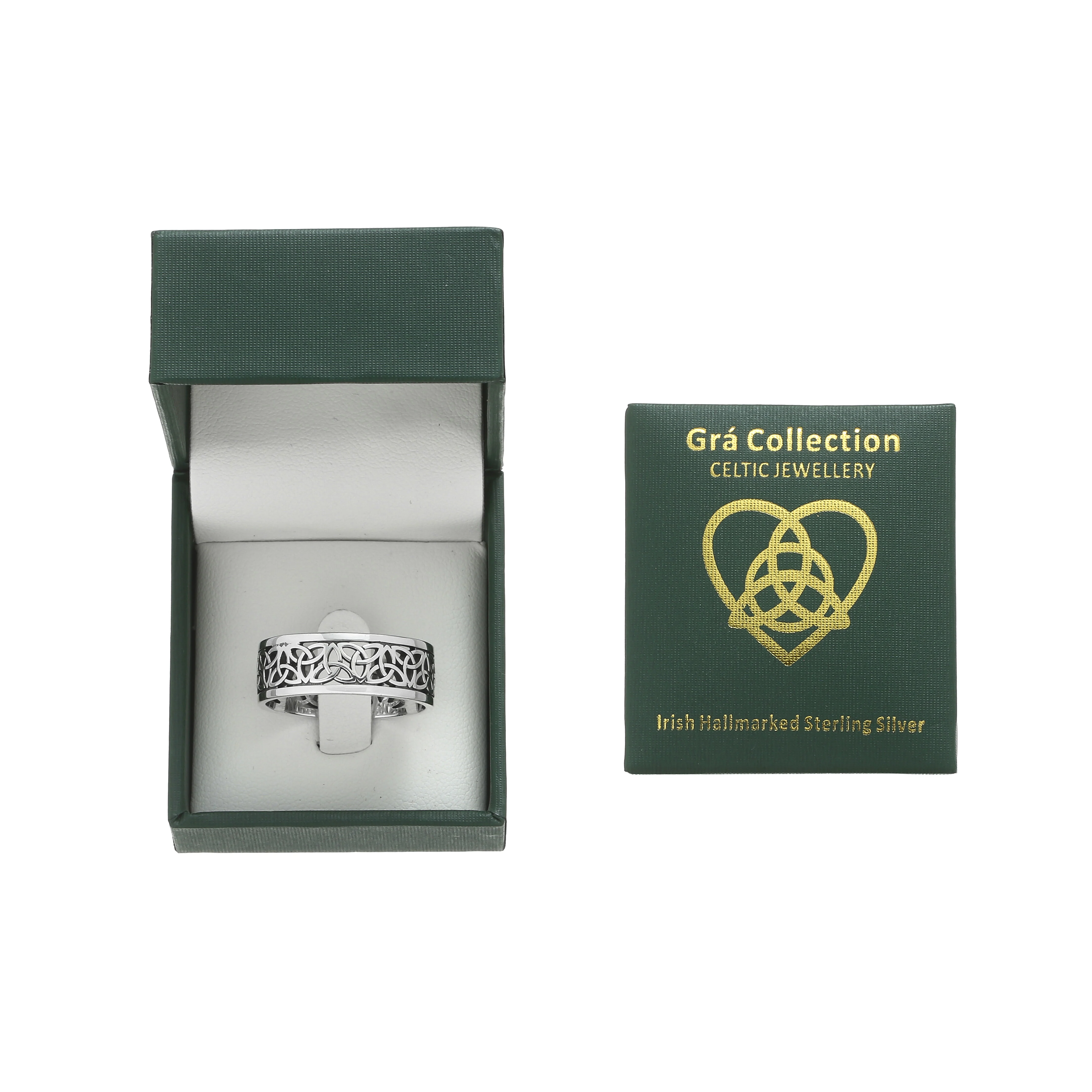 Trinity Knot Wide Celtic Band Ring - Image 3