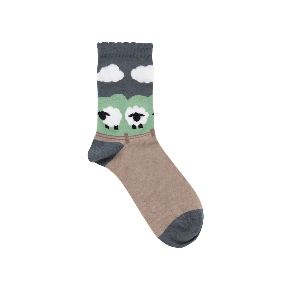 Triptoes Mushroom Sheep Ankle Socks - Image 2
