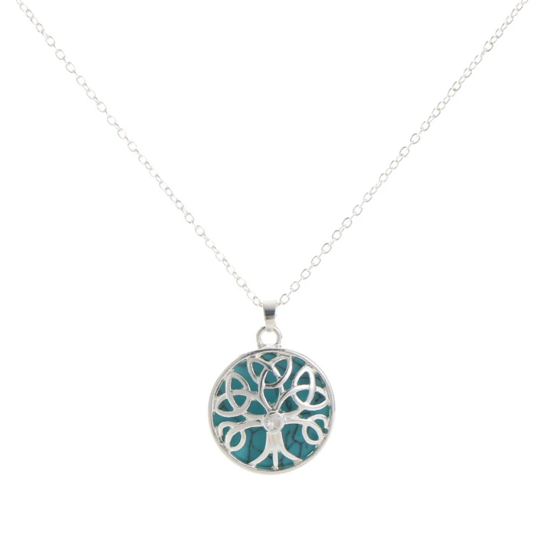 Turquoise Stone Celtic Energy Necklace - Image 4