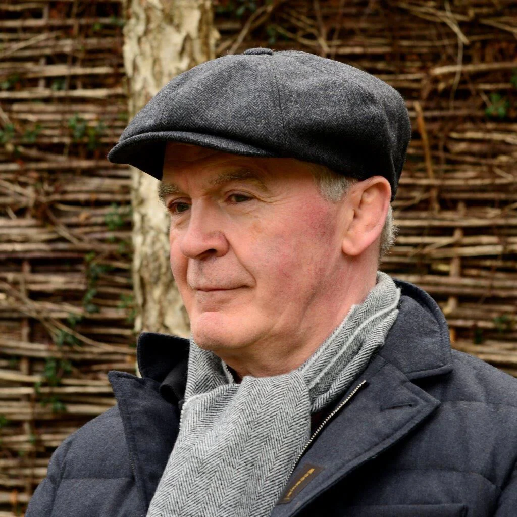 Tweed Hat Newsboy Grey Herringbone - Image 4