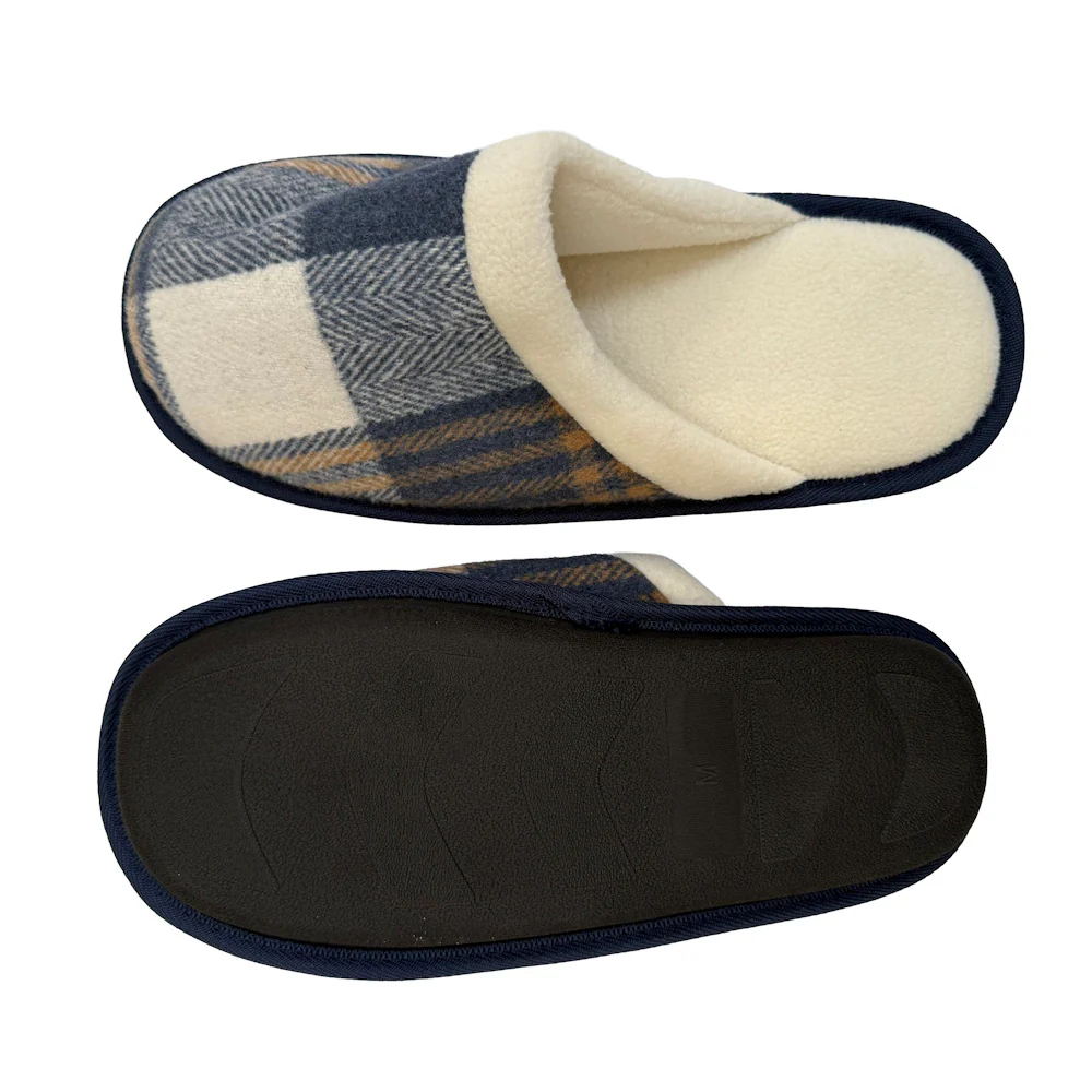 Tweed Unisex Blue Slippers - Image 2