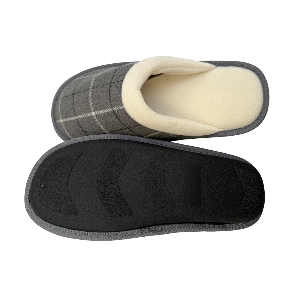 Tweed Unisex Grey Slippers - Image 3