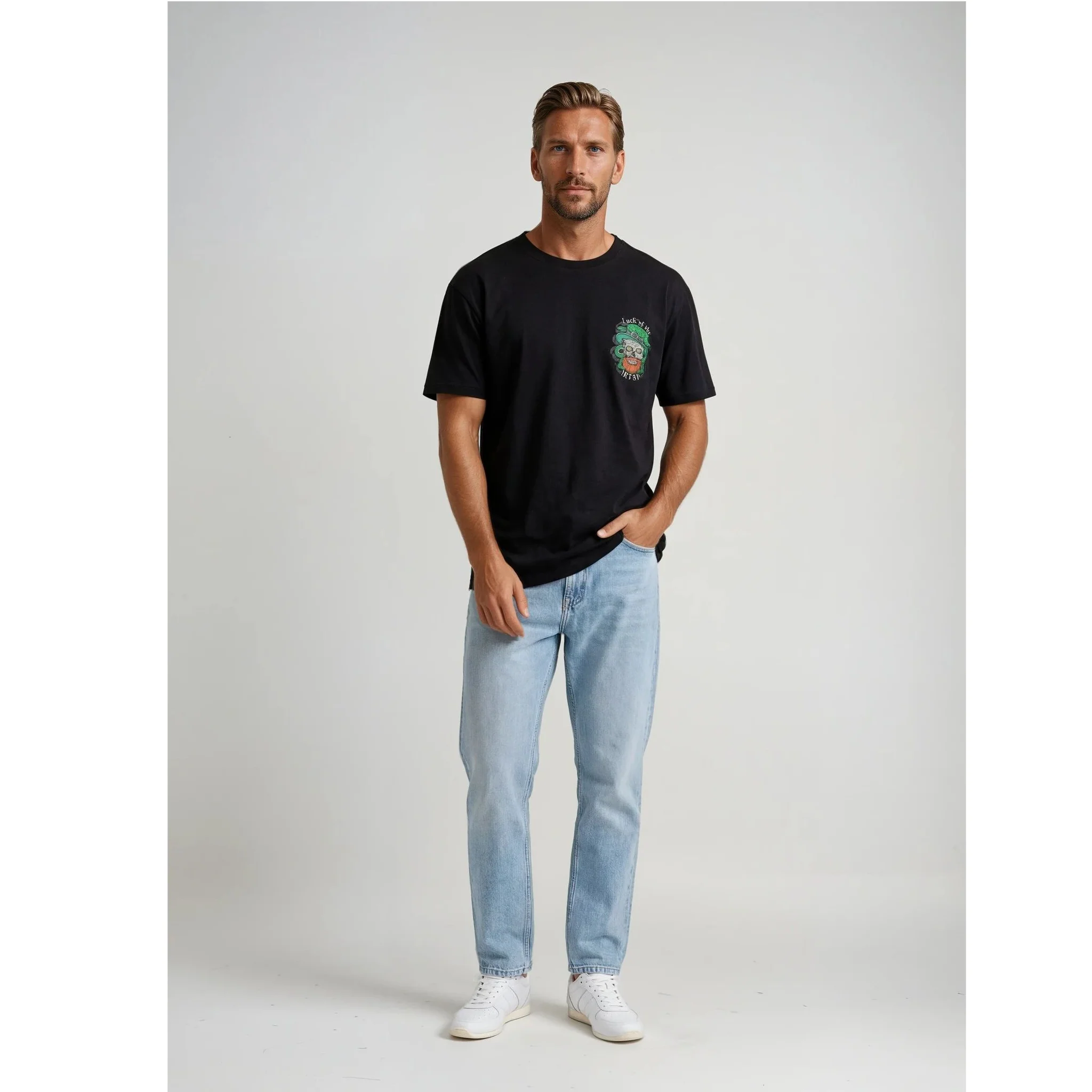 Unisex Black Skull T-Shirt - Image 2