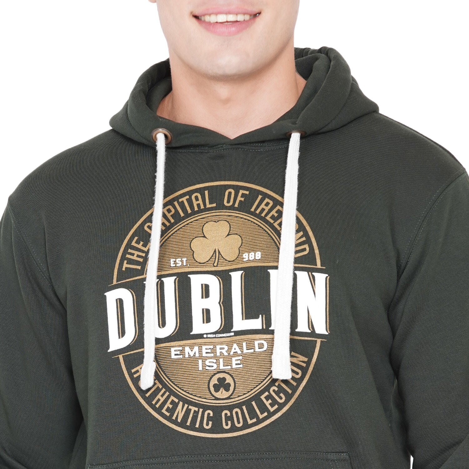 Unisex Capital Dublin Hood Forest Green - Image 2