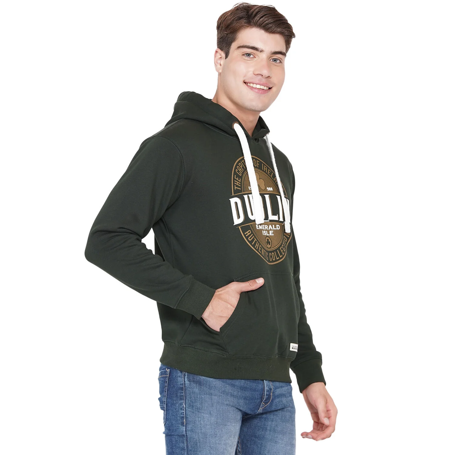 Unisex Capital Dublin Hood Forest Green - Image 4