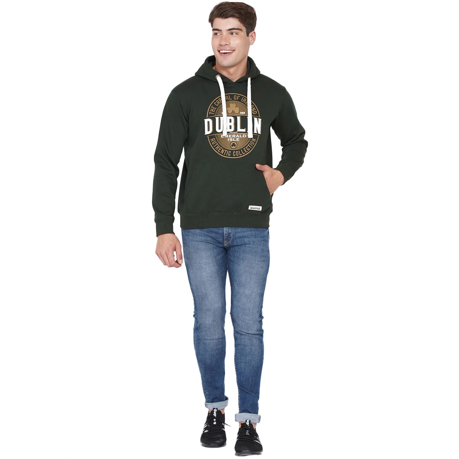 Unisex Capital Dublin Hood Forest Green - Image 5