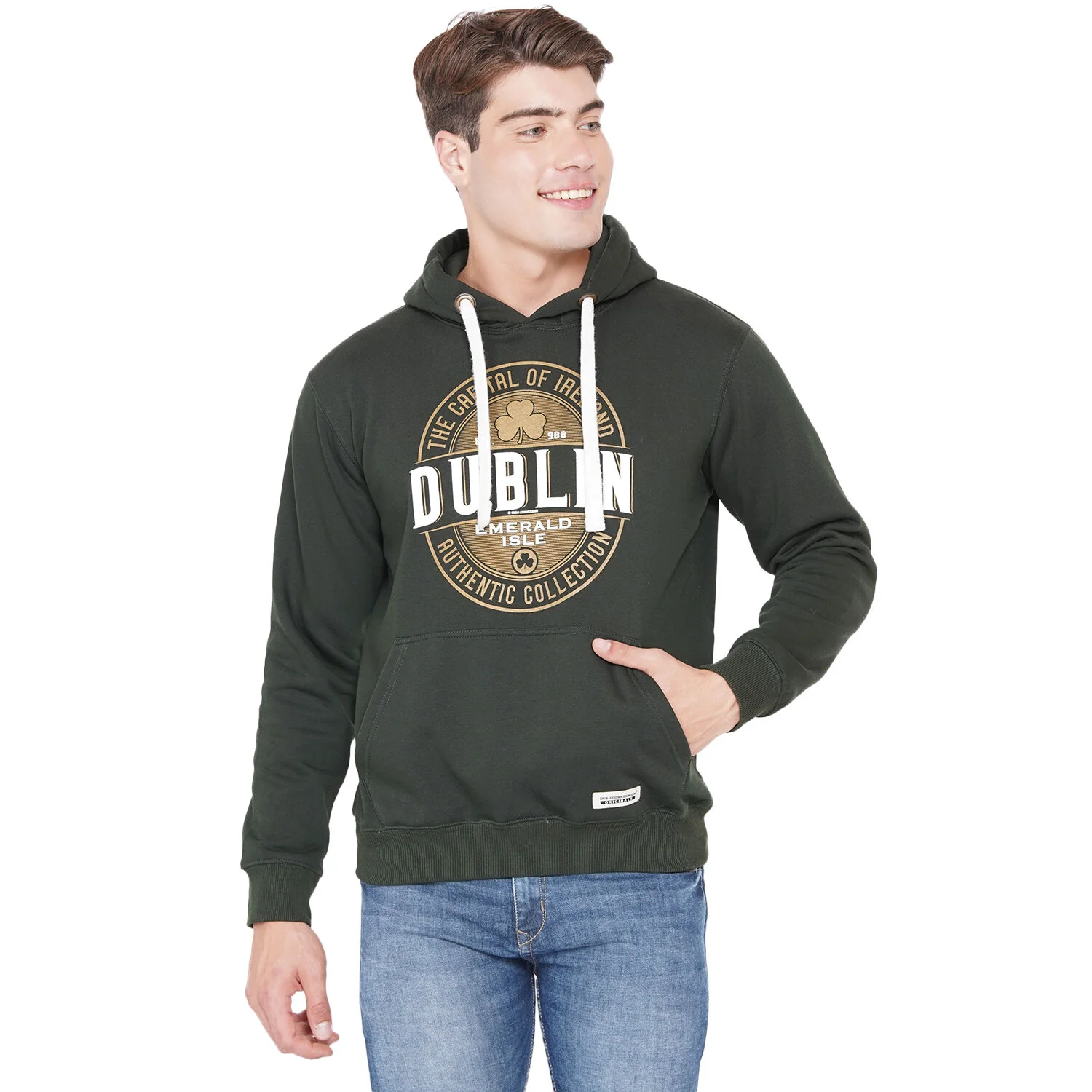 Unisex Capital Dublin Hood Forest Green - Image 7