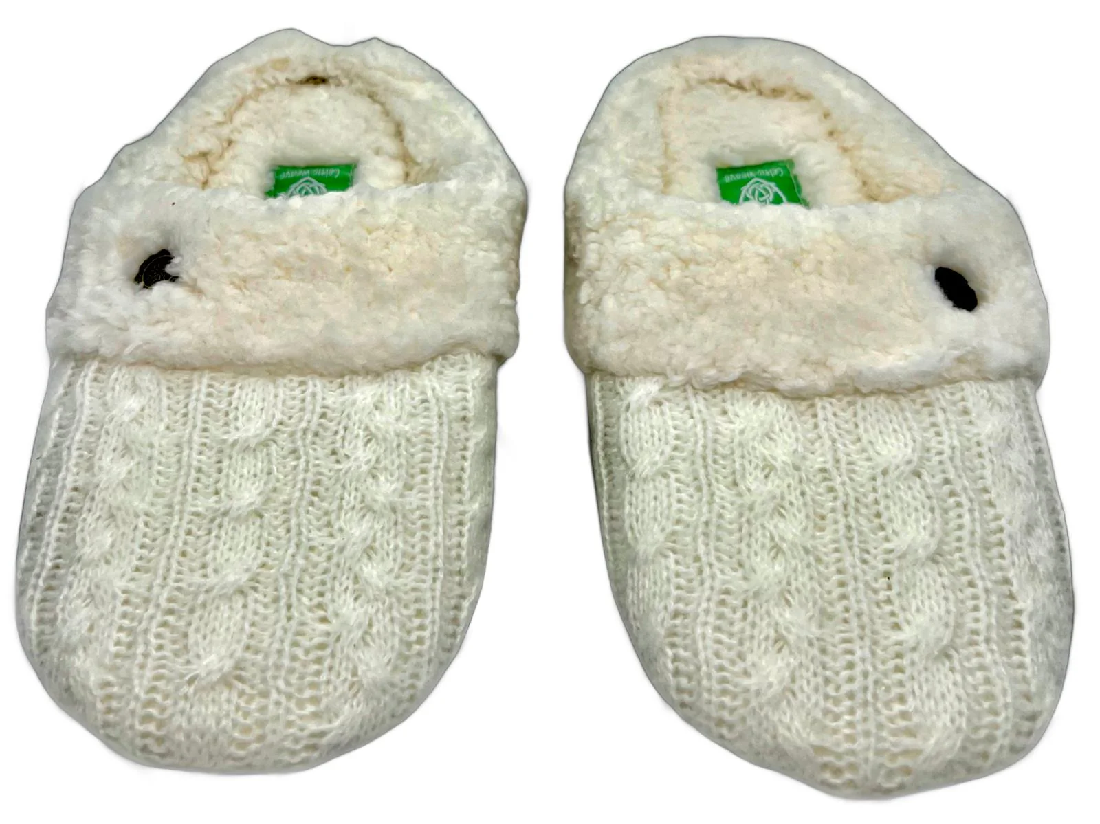 Unisex Celtic Weave Cream Slippers - Image 3