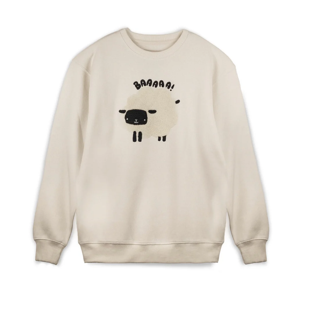 Unisex Fluffy Sheep Latte Sweatshirt