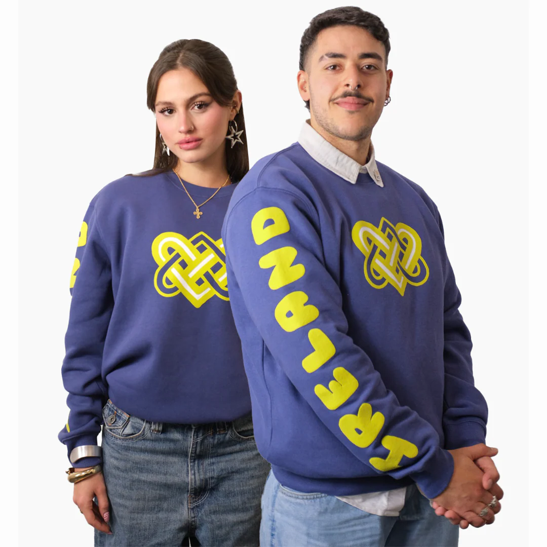 Unisex Heart Soft Blue Sweatshirt - Image 2