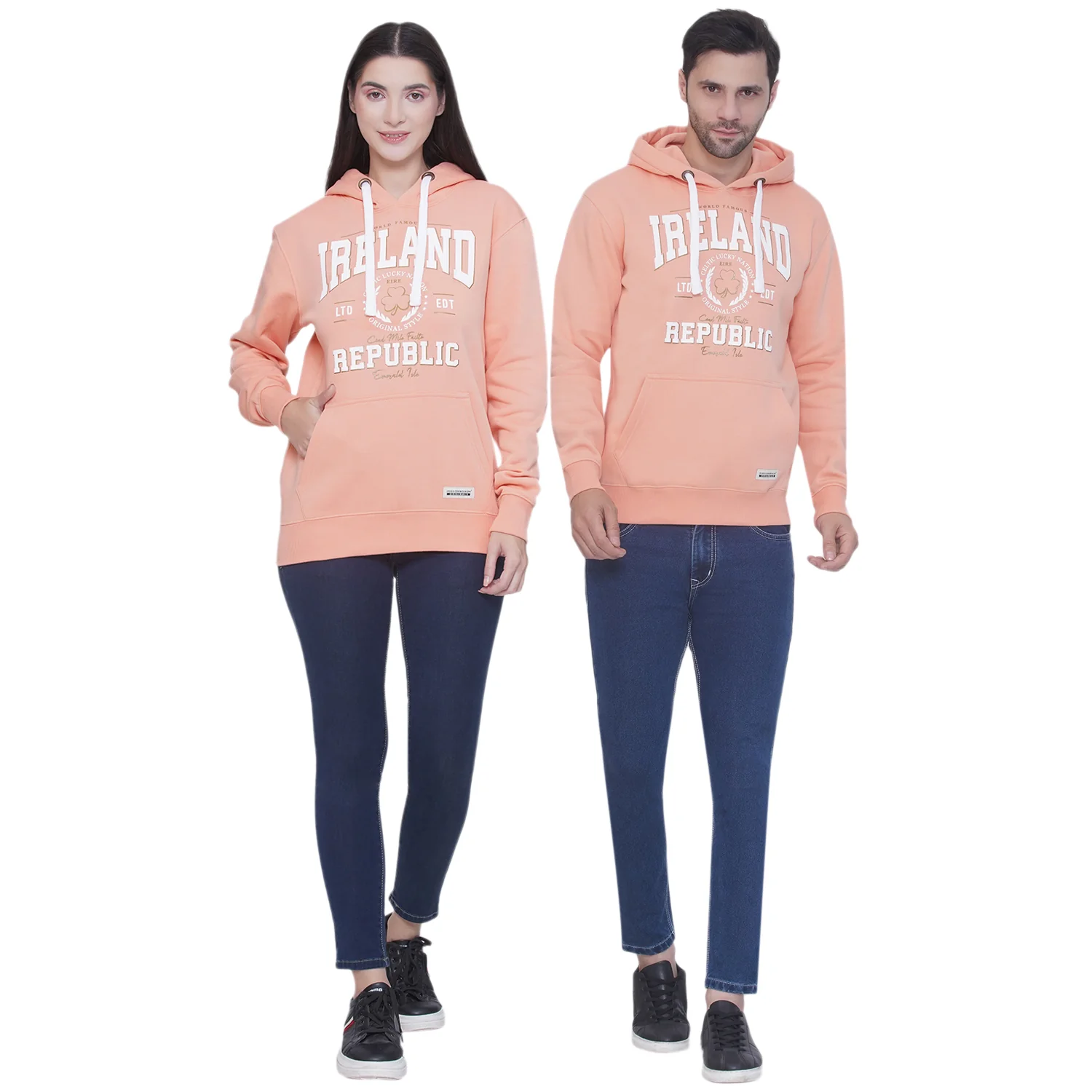 Unisex Ireland Cead Limited Edition Hoodie Peach - Image 4