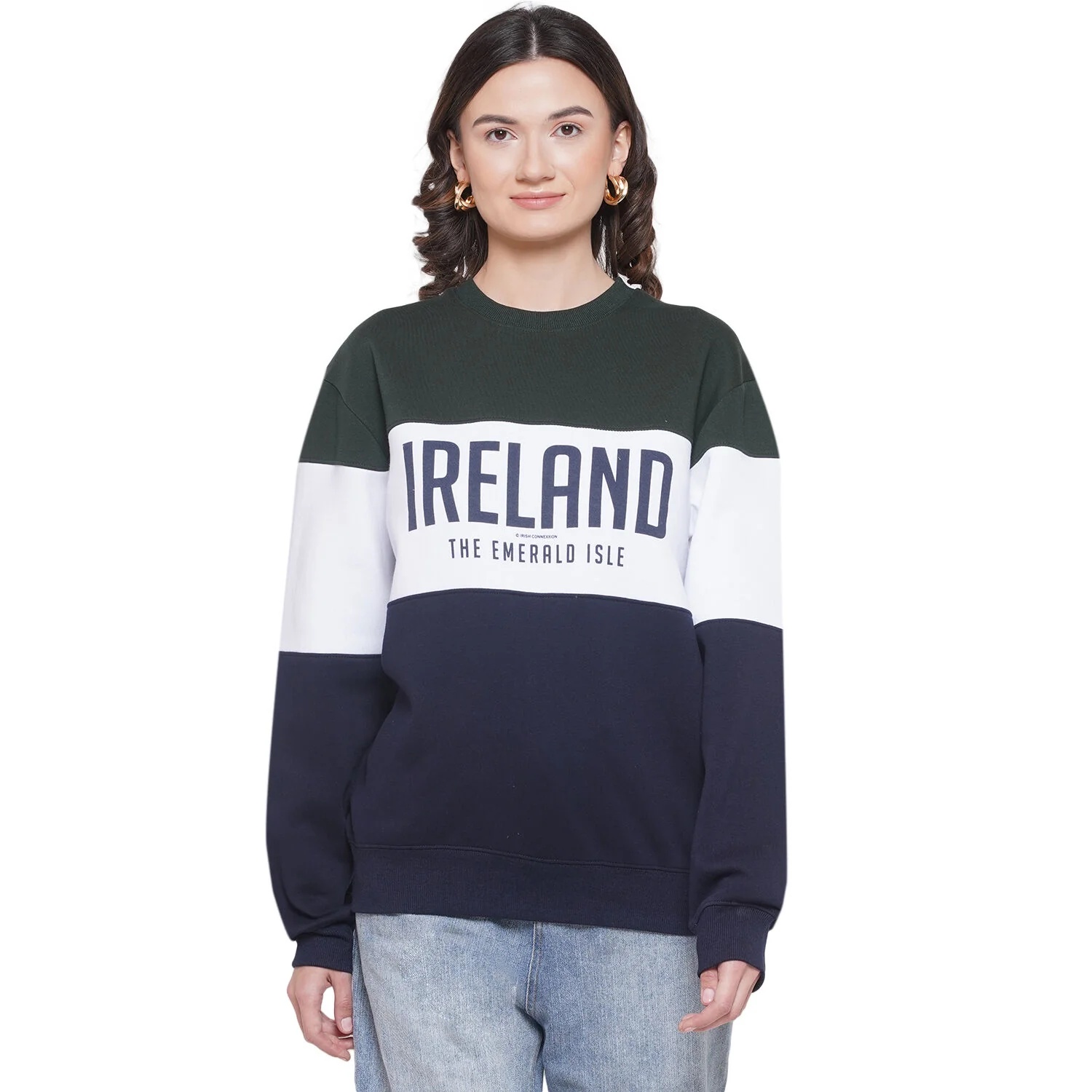 Unisex Ireland Color Block Sweatshirt - Image 4