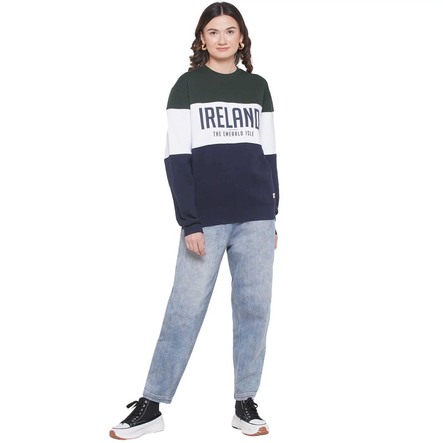 Unisex Ireland Color Block Sweatshirt - Image 7