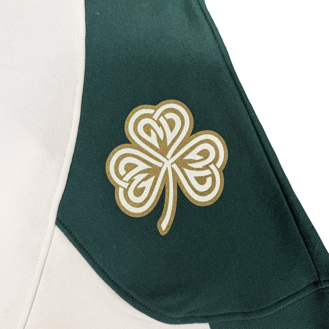 Unisex Ireland Crest V-Neck Cream and Green Sweatshirt - Image 8