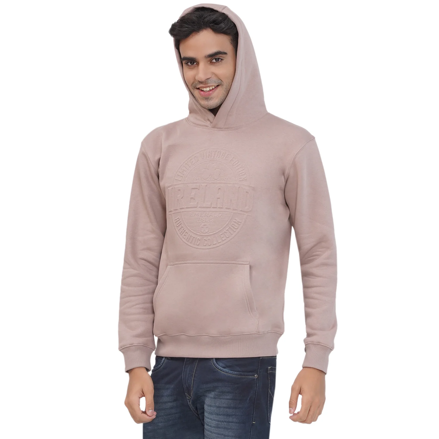 Unisex Ireland Limited Vintage Embossed Mushroom Hoodie - Image 3