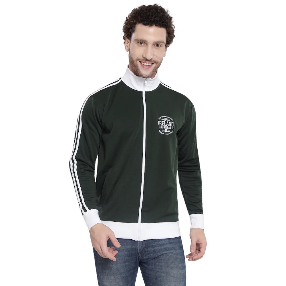 Unisex Ireland Originals 16 Full Zip Green Sweatshirt - Image 2