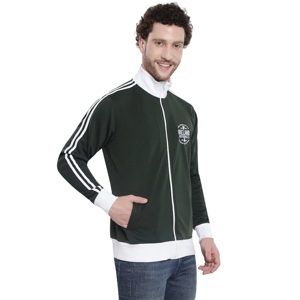 Unisex Ireland Originals 16 Full Zip Green Sweatshirt - Image 4
