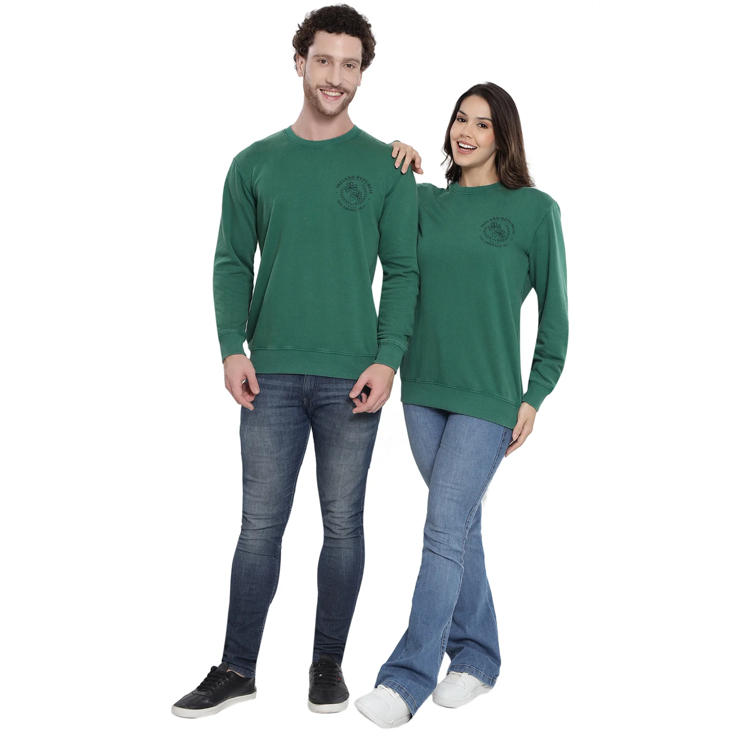 Unisex Le Shams Acid Wash Spring Green Sweatshirt - Image 2