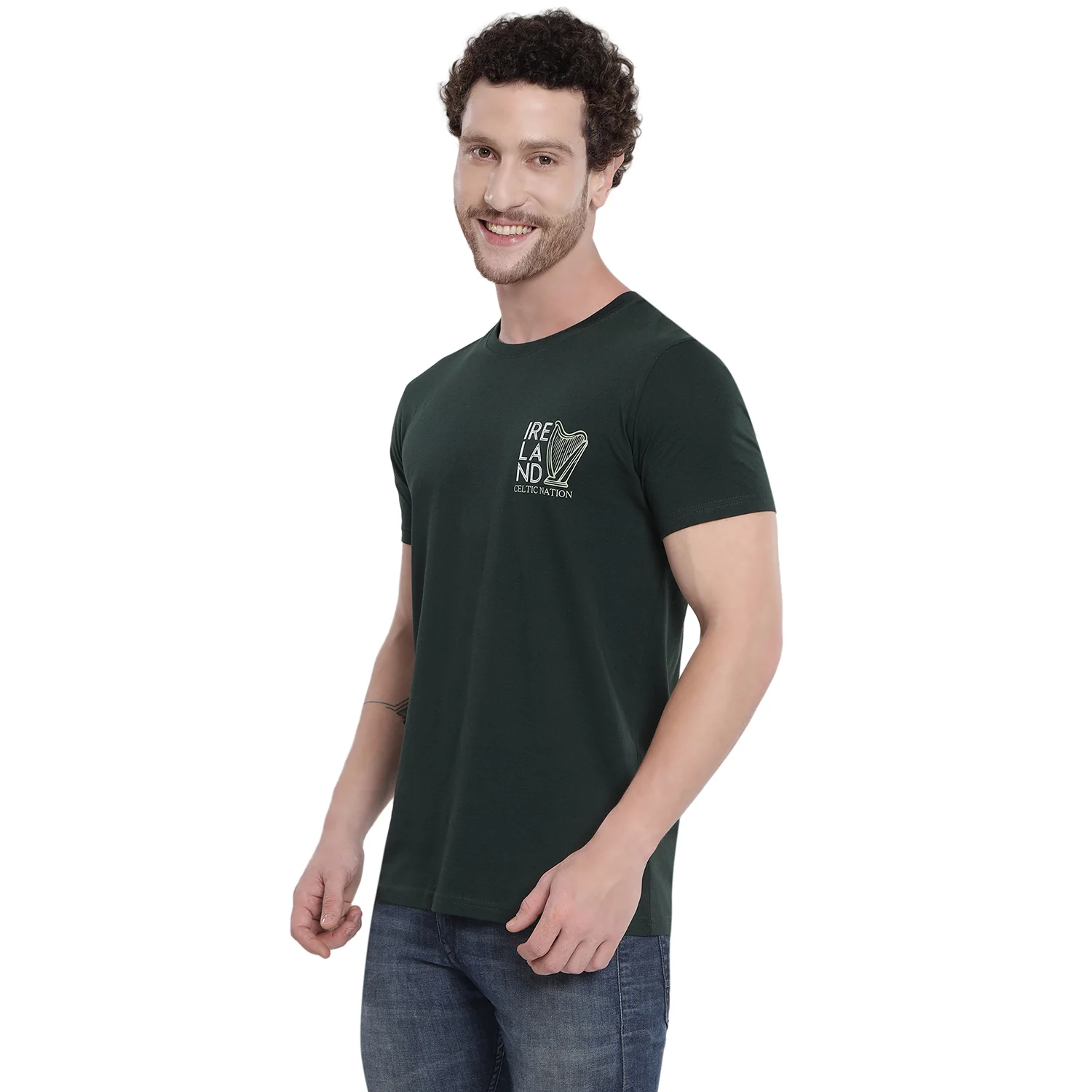 Unisex Viking Ireland Forest Green T-Shirt - Image 3