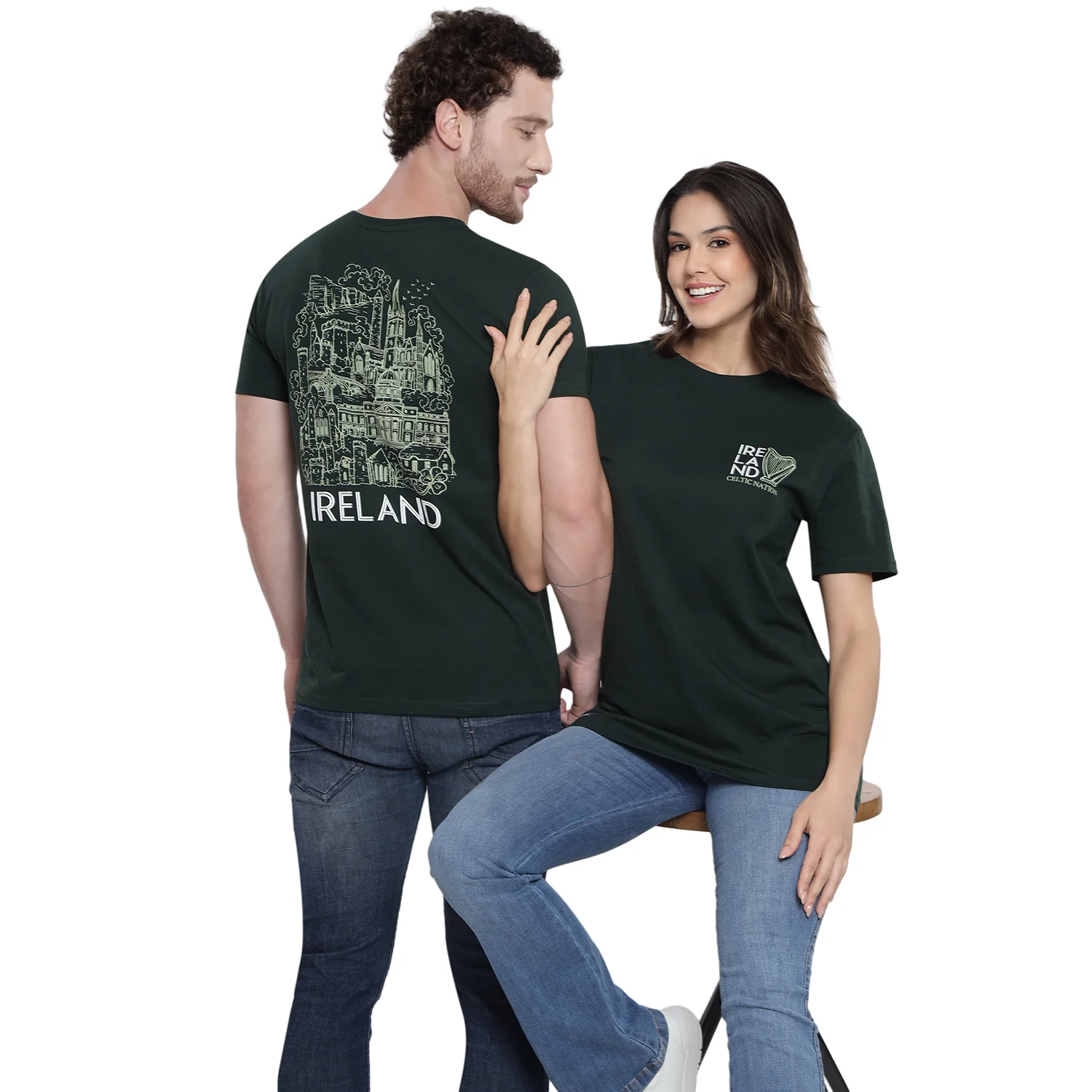 Unisex Viking Ireland Forest Green T-Shirt - Image 5