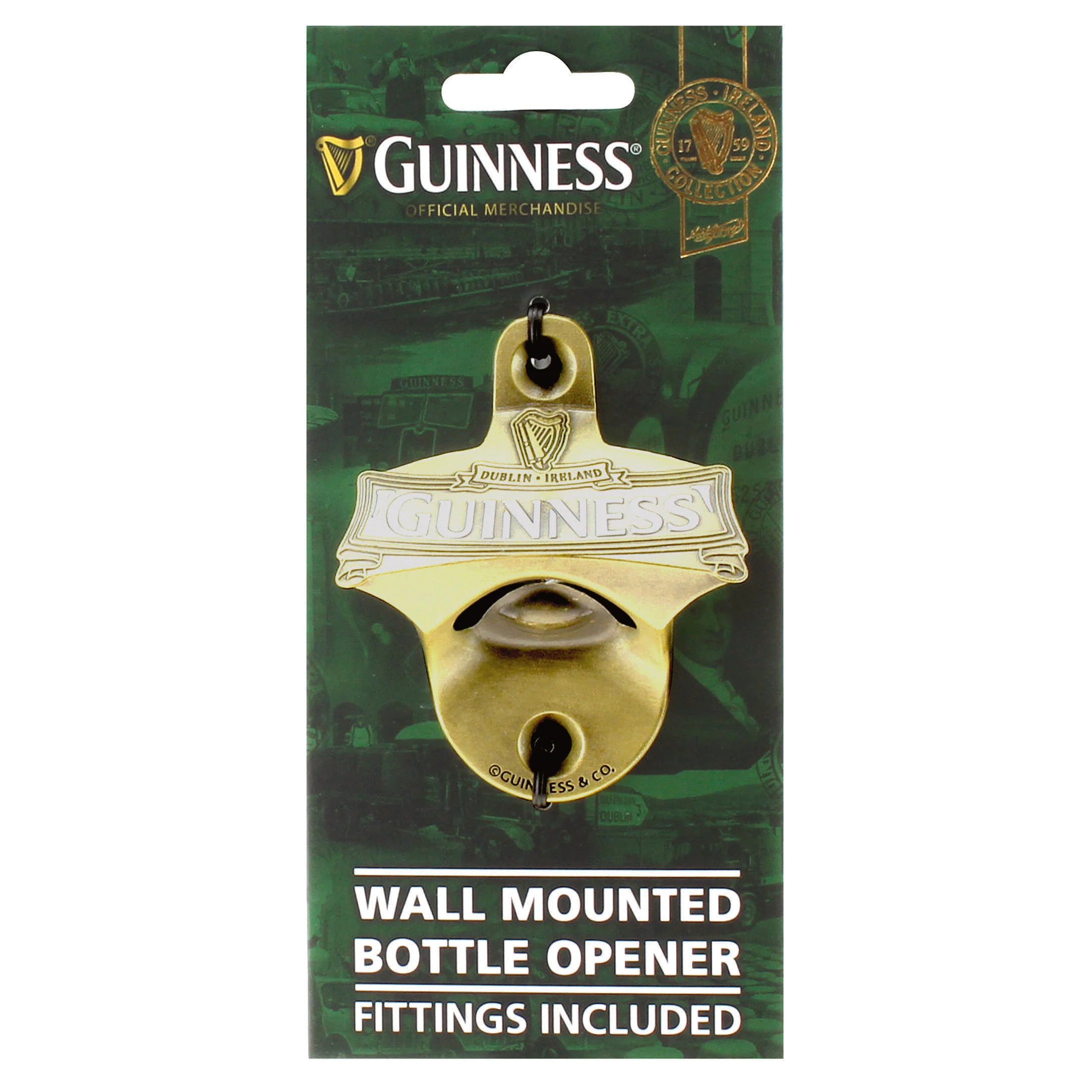 Wall Mounted Bottle Opener Fittings Included Guinness Ireland Collection