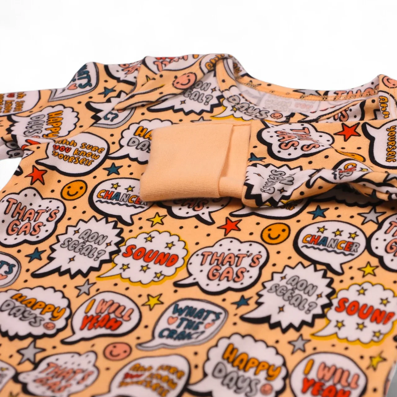 What's The Craic Orange Baby Zip Onesie - Image 3
