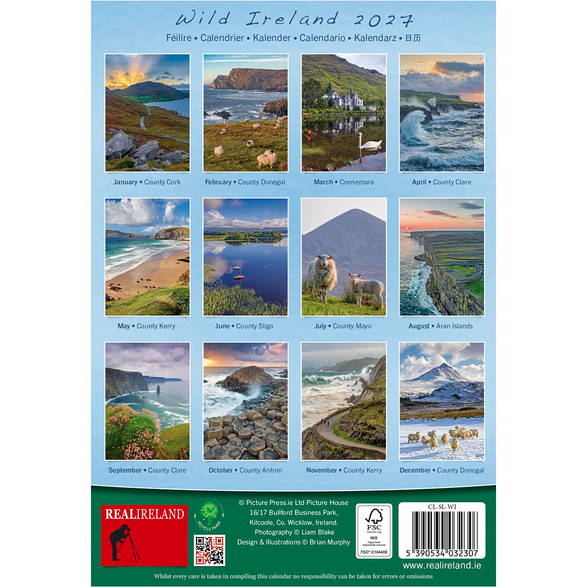 Wild Ireland Scenic Views Slim Calendar 2027 - Image 3