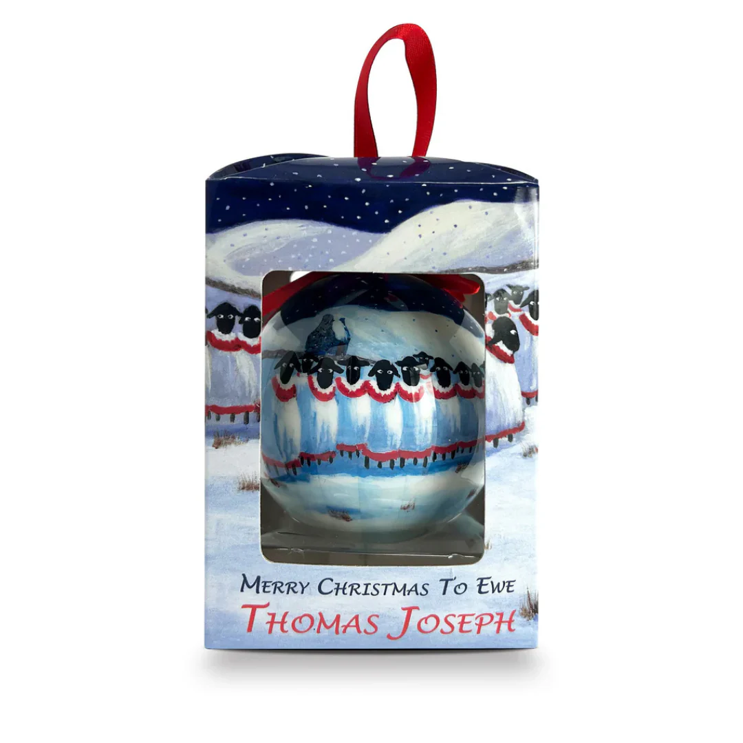 Wish Ewe A Merry Xmas Christmas Bauble - Image 2