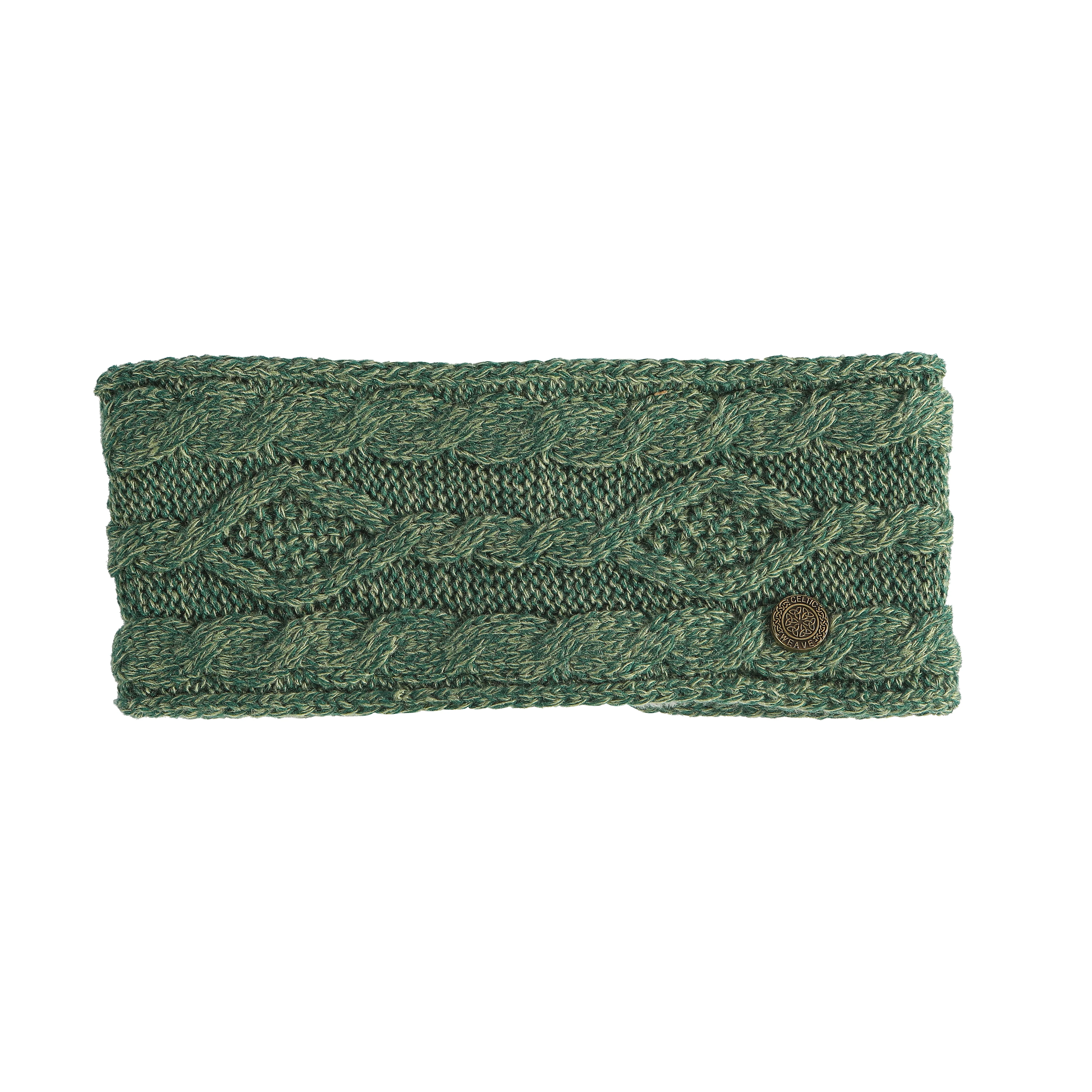 Women's Celtic Weave Green Melange Headband
