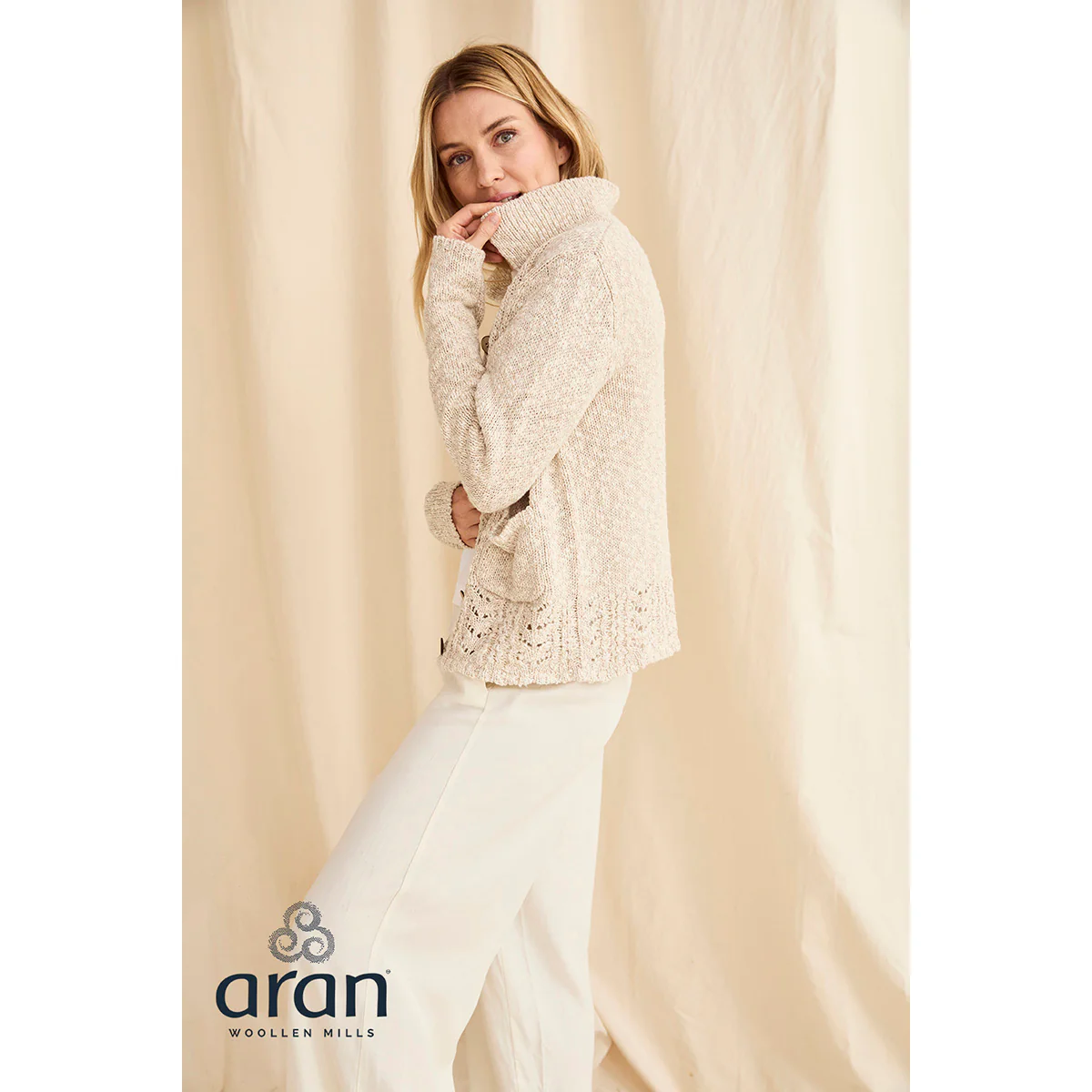 Women's Eriu Cotton-Linen Cream Cardigan - Image 5