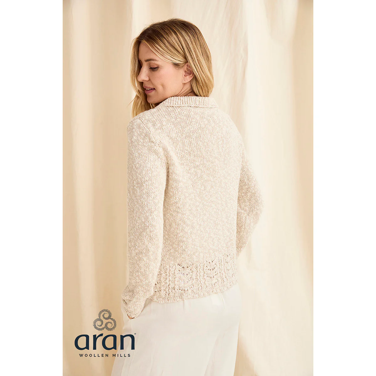 Women's Eriu Cotton-Linen Cream Cardigan - Image 6