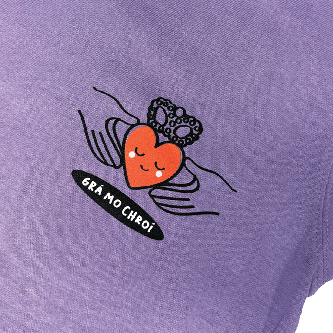 Women's Gra Mo Chroi Lilac T-Shirt - Image 4