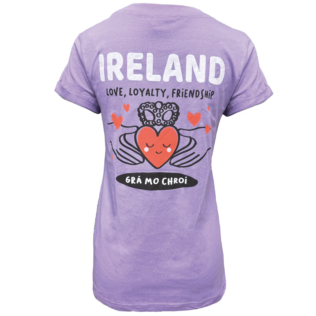 Women's Gra Mo Chroi Lilac T-Shirt - Image 5