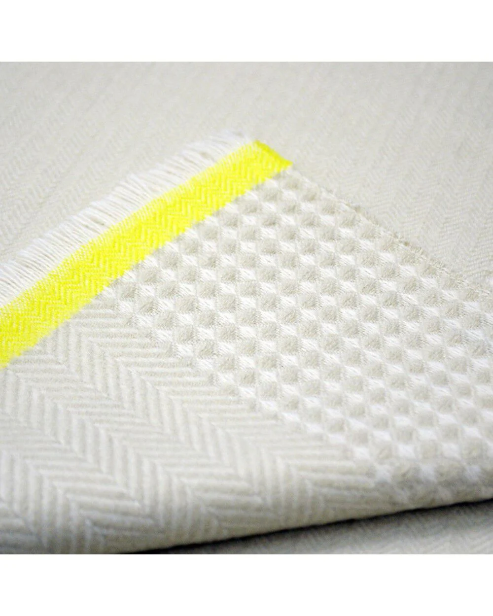 Women's Herringbone Woven Scarf Beige - Image 4