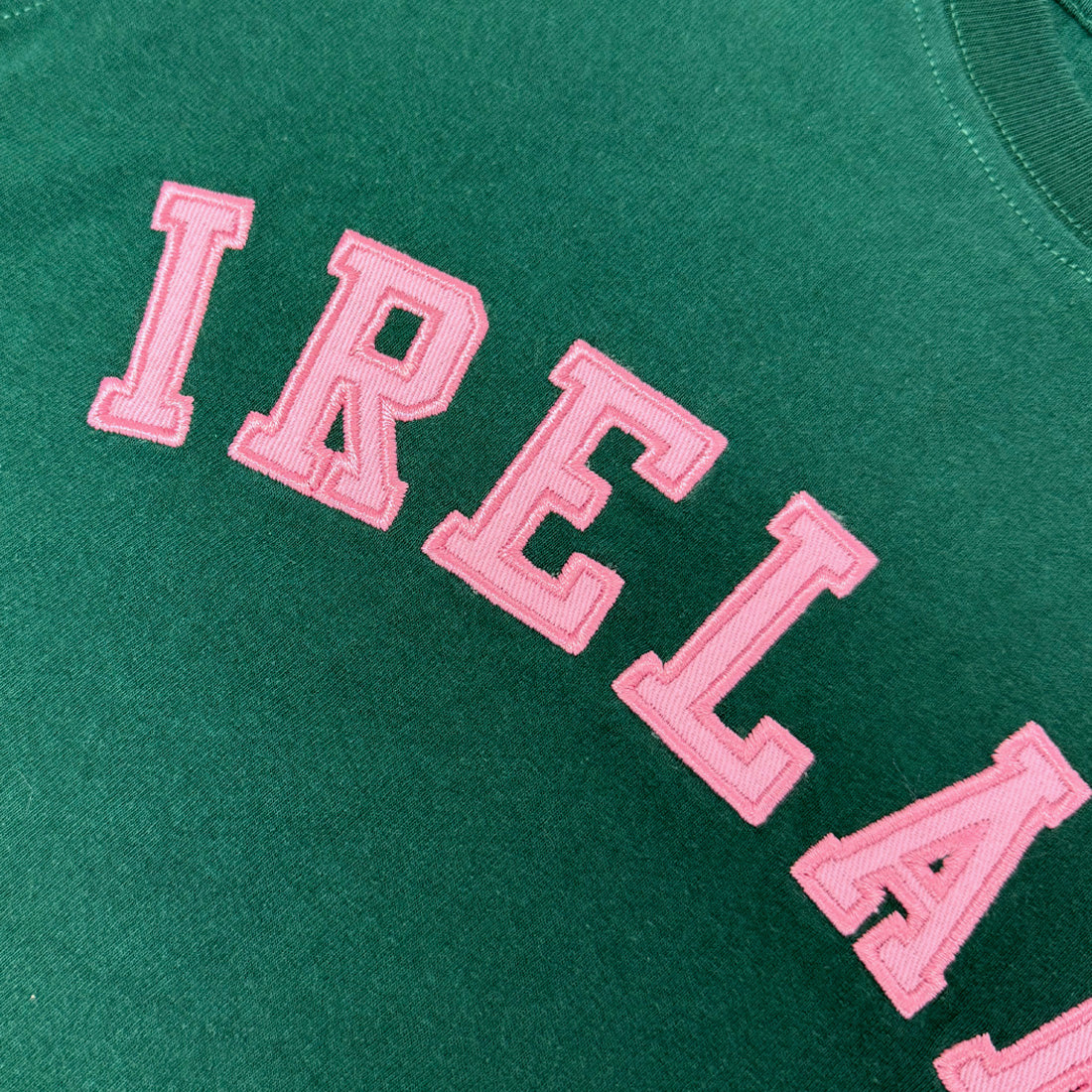 Women's Ireland Evergreen and Pink T-Shirt - Image 4