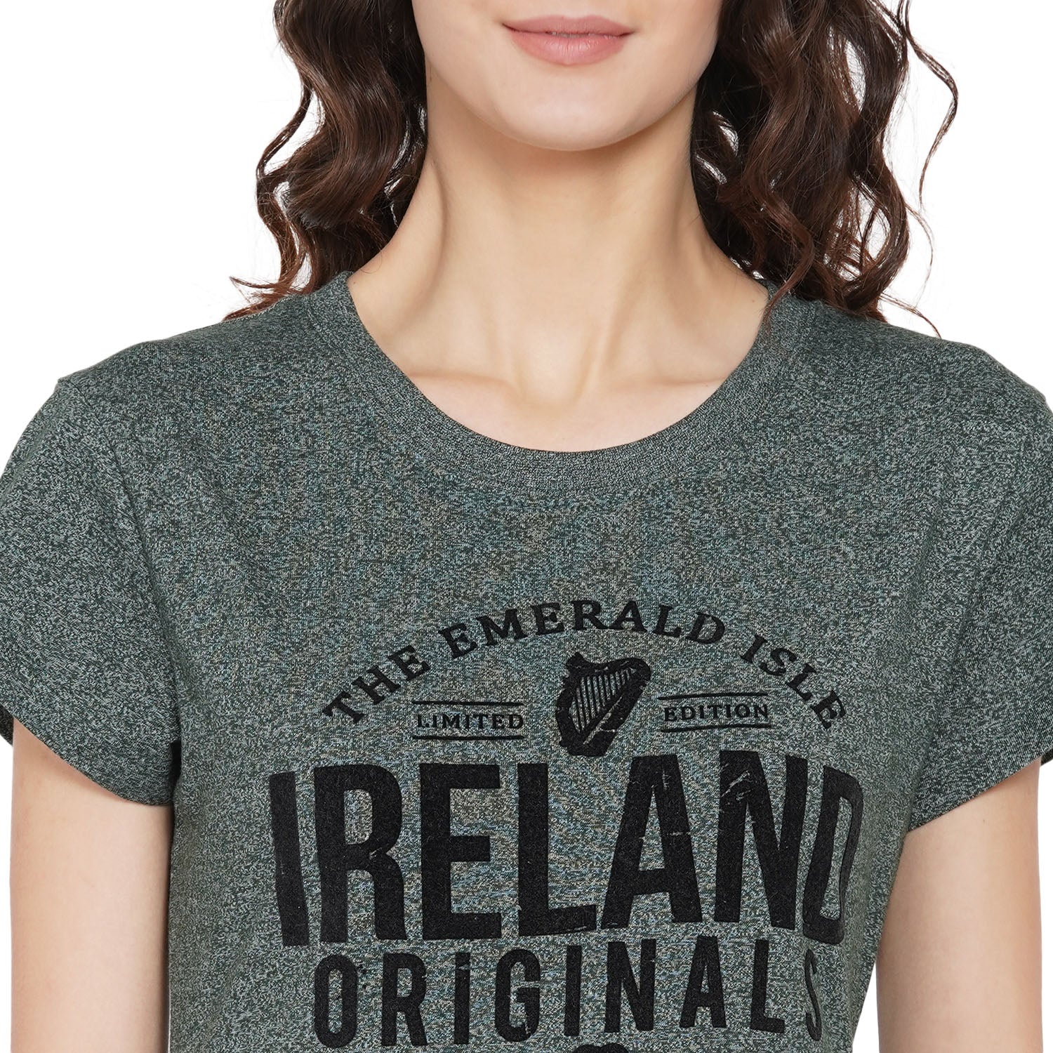 Women's Ireland Originals Green Grindle T-Shirt - Image 4