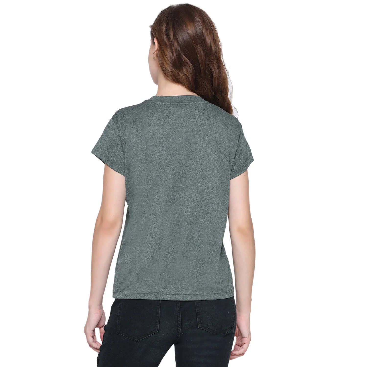 Women's Ireland Stamps Stars T-Shirt Green Melange - Image 3